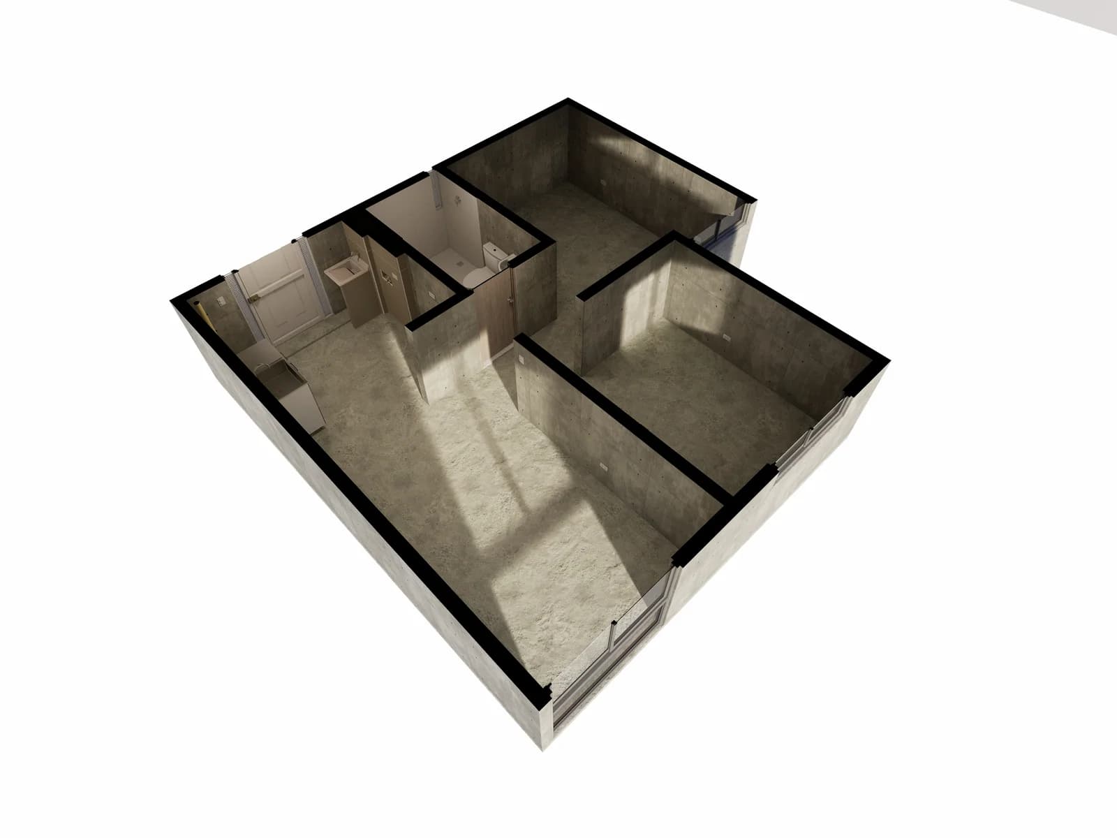 APARTAMENTO TIPO: Obra gris